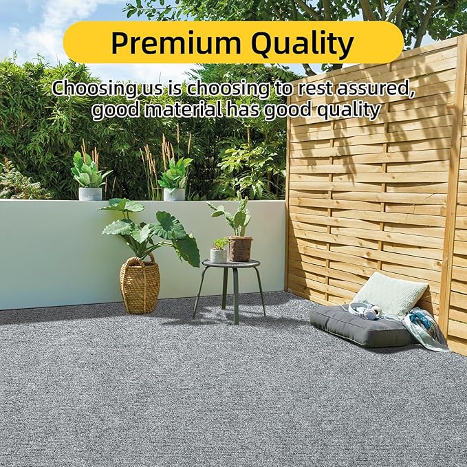 Marine Carpet,5 FT x 25 FT Smoke Gray Indoor Outdoor Carpet 0.2" Thick Boat Carpet with Water-Proof TPE Backing, Non-Slide Outdoor Marine Carpet Roll for Home, Patio, Porch, Deck
