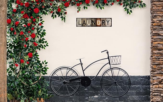 Vintage Tin Sign Retro Metal Laundry Signs for Home Decor Stylish Wall Art Plaques Ideal Gift for Home Bathroom Kitchen and Gothic Wall Decor in Every Room 16x4in