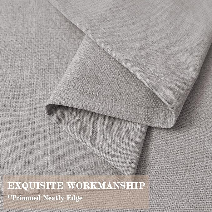 Room Divider Curtains Screen Partitions, Linen Look 100% Blackout Drapery 108 Inches Long, 100" Wide Pinch Pleated Window Drapes, Privacy Protecting, Light Blocking, (1 PC, Browish Grey)