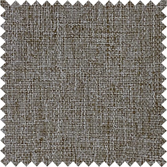 Macochico Pinch Pleated Blackout Linen Curtains 96 Inches Long 100% Light Blocking Burlap Curtains for Bedroom Living Room Thermal Window Panels with Tieback 72”Wx96”L Light Brown 1 Panel