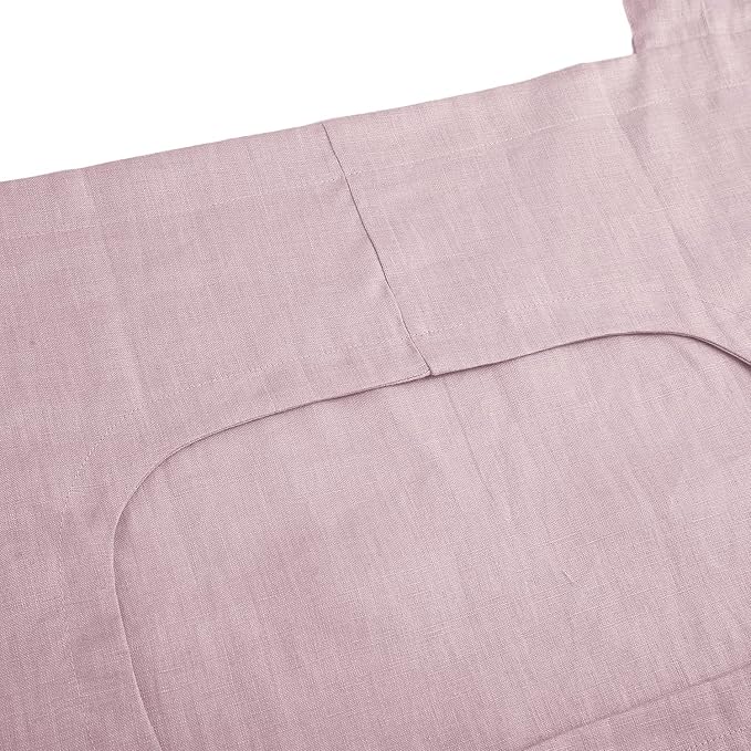 Amazhiyu 100% Linen Door Hanging Laundry Hamper Bag, 19x27 Inches Pink