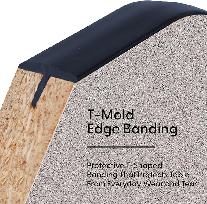 FDP Rectangle Activity School and Classroom Kids Table (24 x 36 inch), Chunky Toddler Leg, Adjustable Height 15-24 inches - Gray Top and Navy Edge