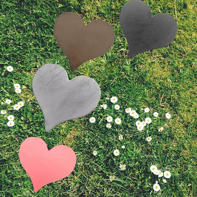 Comfy Hour Rustic Style Collection Cast Iron Garden Stepping Stone - Heart