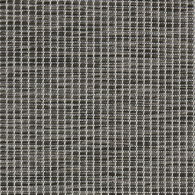 Nourison Positano Indoor/Outdoor Charcoal 3' x 5' Area Rug, Easy Cleaning, Non Shedding, Bed Room, Living Room, Dining Room, Backyard, Deck, Patio (3x5)