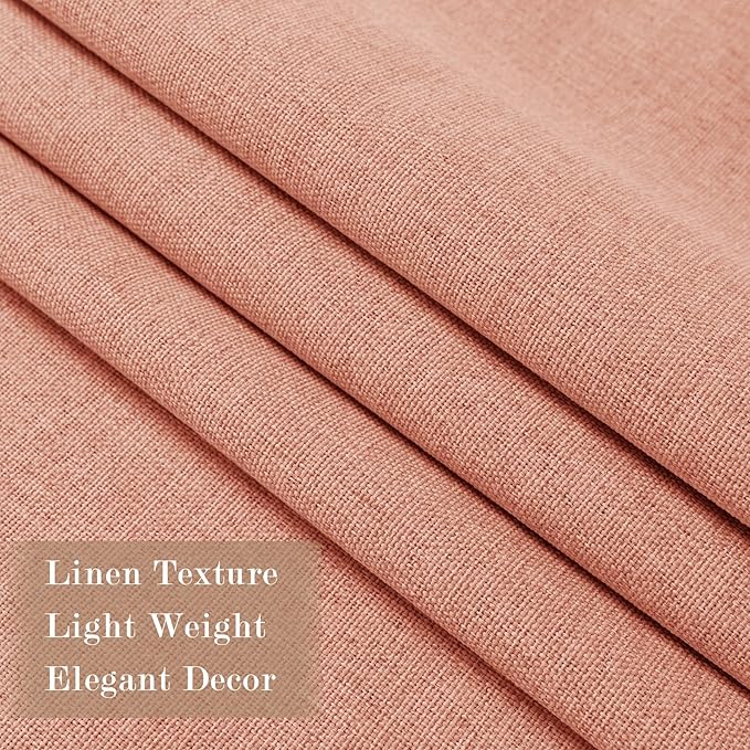 Orange Pinch Pleat 100% Blackout Drapes Linen Blend, Room Divider, Room Darkening, Energy Saving, Furniture Protecting, Light Blocking Extra Wide Privacy Curtains, 240Wx84L, 1 PC