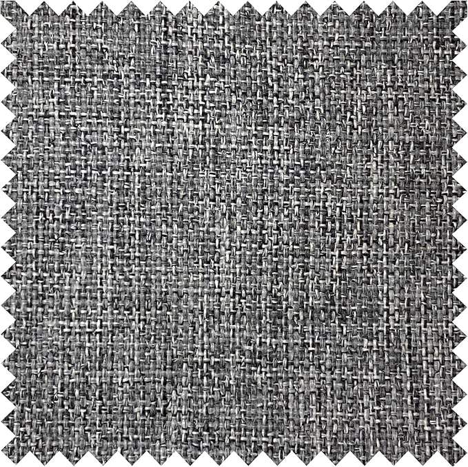 Macochico 52”Wx96”L 100% Blackout Curtains for Bedroom Living Room Nursery Gray Pinch Pleated Linen Curtains Farmhouse Burlap Drapes Thermal Window Panels with Hooks and Tieback 1 Panel