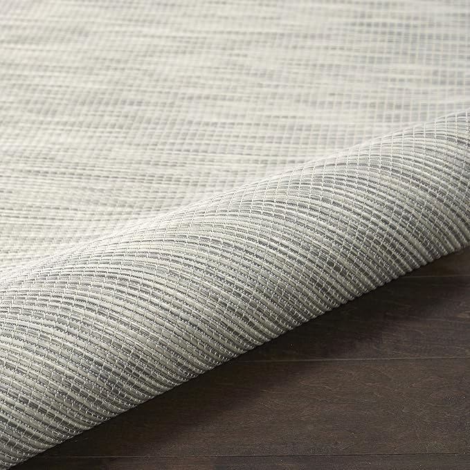 Nourison Positano Indoor-Outdoor Light Grey 7' x 10' Area Rug, Easy Cleaning, Non Shedding, Bed Room, Living Room, Dining Room, Backyard, Deck, Patio (7x10)