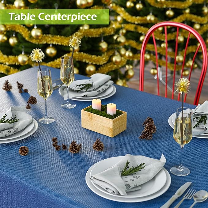 Bathroom Drawer Organizer Trays, Bamboo Silverware Drawer Organizer Kitchen Utensils, 8 PCS Wood Box Stackable Bins for Makeup, Office Desk, Vanity, Junk Drawer