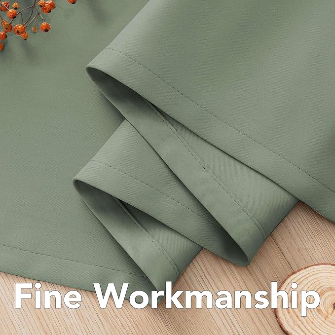 H.VERSAILTEX Room Darkening Curtains for Living Room Light Reducing Thermal Insulated Window Treatment Panels/Drapes Grommet Top 2 Panels Green Bay - 52 x 96 Inches