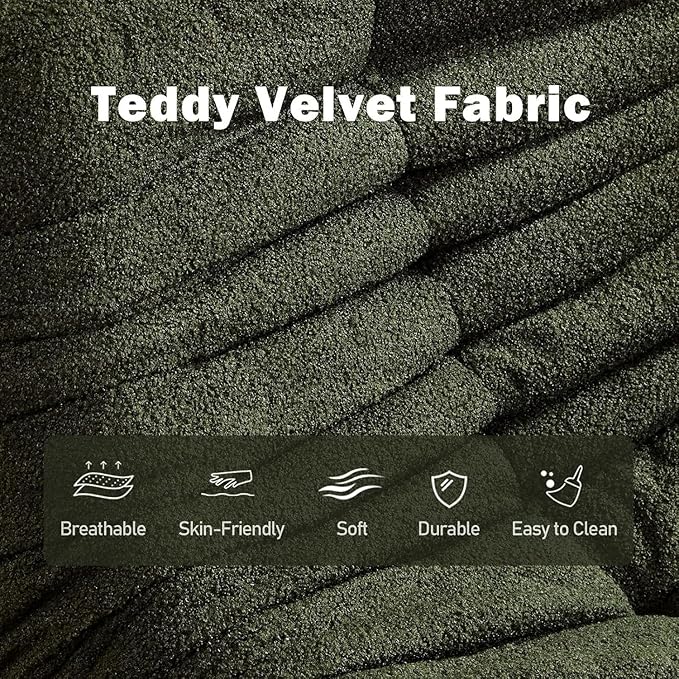 Bean Bag Chair, Loveseat Fireside Chair Bean Bag Sofa Large Bean Bag Chair for Adults, 2 Seater Bean Bag Chairs for Teens with High Density Comfortable Foam, Bean Bag for Living Room, Bedroom (Green)