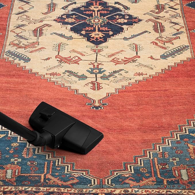 Keen Home Design 3x5 Rug - Machine Washable Entry Rug with Non-Slip Backing, Ideal for Enteryway, Kitchen, Bathroom, Laundry Room - Vintage, Easy Clean, Durable, Low Pile Rug - (3' x 5')
