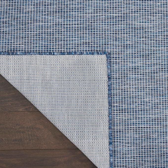 Nourison Positano Indoor-Outdoor Navy Blue 9' x 12' Area Rug, Easy Cleaning, Non Shedding, Bed Room, Living Room, Dining Room, Backyard, Deck, Patio (9x12)