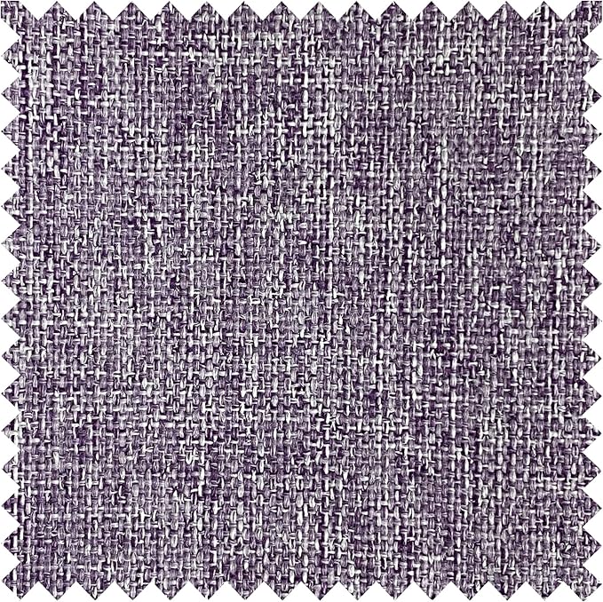 Macochico 100% Blackout Pinch Pleated Linen Curtains 84 Inch Length Thermal Blackout Curtains for Bedroom Living Room Nursery Violet Farmhouse Burlap Curtains with Tieback 52”Wx84”L 1 Panel