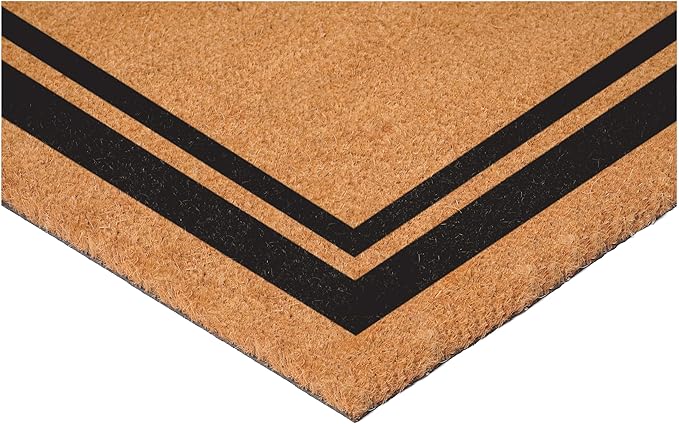 Calloway Mills 152962448 Black Border 24" x 48" Monogram Doormat (Letter K)