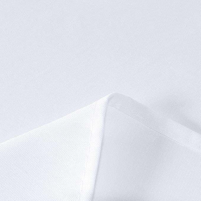 sancua Square Tablecloth - 54 x 54 Inch - Stain and Wrinkle Resistant Washable Polyester Table Cloth, Decorative Fabric Table Cover for Dining Tables, Buffet Parties and Camping, White