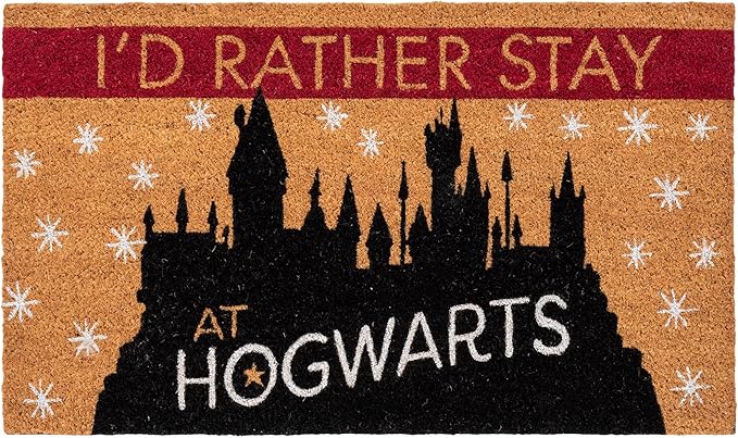 Gertmenian Harry Potter Coir Doormat - 2x3 Welcome Mat (2-Pack), Ideal for High Traffic Areas in Front Door, Garage, Entryway - Paramount Hogwarts/Witches, 80027