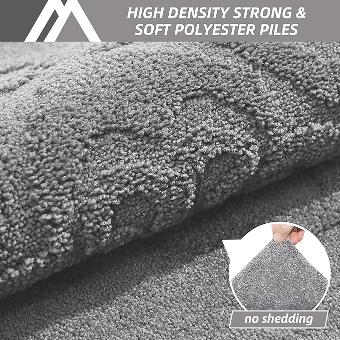 COSY HOMEER-Door-Mat-Non-Slip-Entryway-Rugs 20”x32” Absorbent Welcome Mats Washable Dirt Trapper Door Mat Entrance Floor Mats for Front Back Doormats and Wet Shoes,Grey