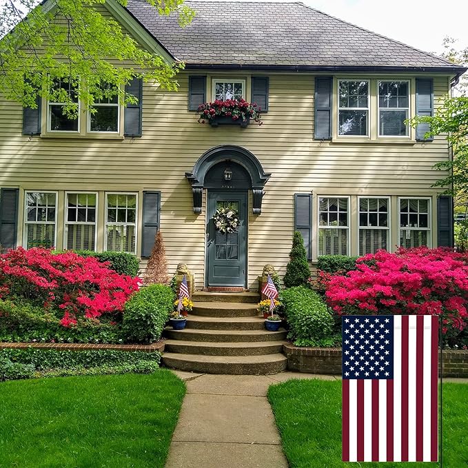 American Flag USA Garden Flag 12 x 18 - Patriotic Double Sided Small Flags for Yard