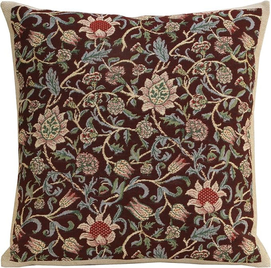 Charlotte Home Furnishings Throw Pillow Covers 16x16 in, Damson Blue Decorative Couch Pillow Cover, Boho Decor European Tapestry Cushion Cases, Living Room Cozy Home Decor, Jacquard Woven Soft Cotton