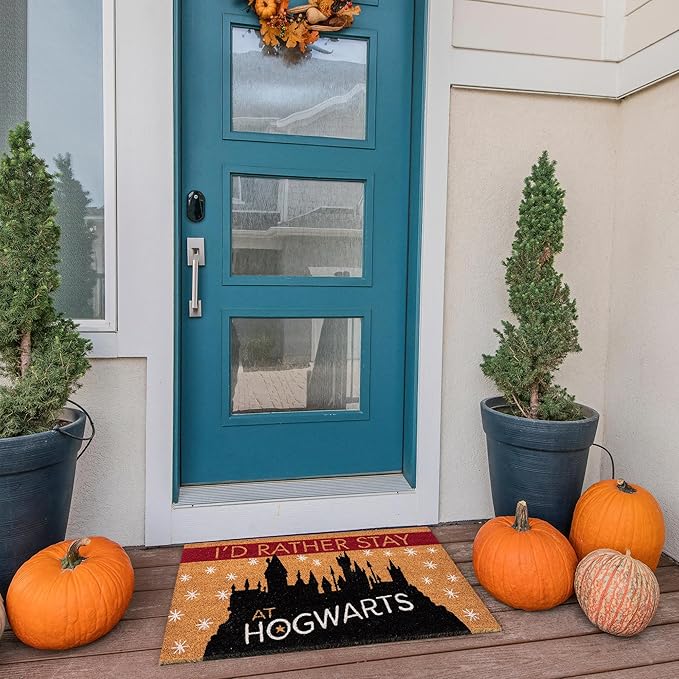 Gertmenian Harry Potter Coir Doormat - 2x3 Welcome Mat (2-Pack), Ideal for High Traffic Areas in Front Door, Garage, Entryway - Paramount Hogwarts/Witches, 80027