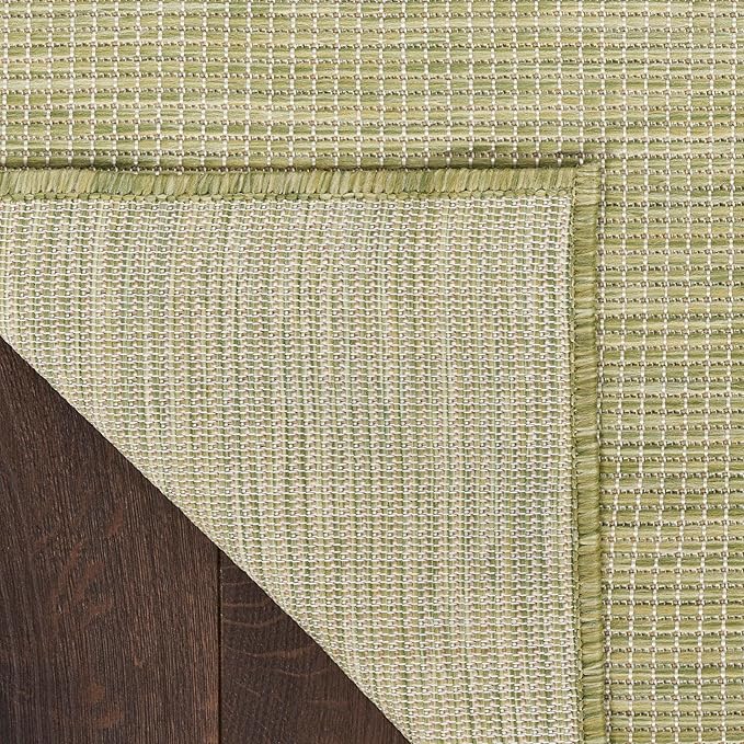 Nourison Home Positano Indoor/Outdoor Green 4' x 6' Area Rug, Easy Cleaning, Non Shedding, Bed Room, Living Room, Dining Room, Backyard, Deck, Patio (4x6)
