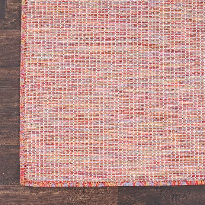 Nourison Home Positano Indoor/Outdoor Rainbow 7' x 10' Area Rug, Easy Cleaning, Non Shedding, Bed Room, Living Room, Dining Room, Backyard, Deck, Patio (7x10)