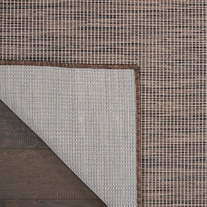 Nourison Positano Indoor-Outdoor Natural 8' x 10' Area Rug, Easy Cleaning, Non Shedding, Bed Room, Living Room, Dining Room, Backyard, Deck, Patio (8x10)