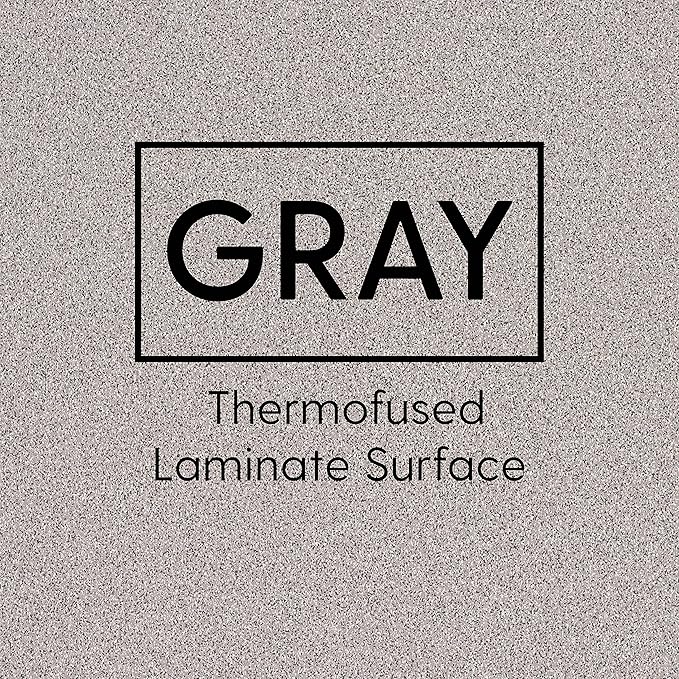 Factory Direct Partners FDP Rectangle Activity School and Classroom Kids Table (36 x 72 inch), Toddler Legs, Adjustable Height 15-24 inches - Gray Top and Green Edge