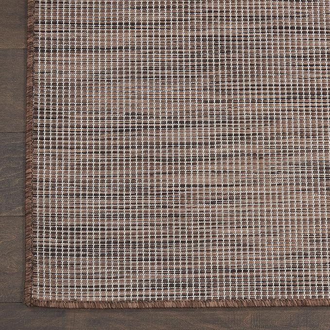 Nourison Positano Indoor/Outdoor Natural 2'2" x 12' Area Rug, Easy Cleaning, Non Shedding, Bed Room, Living Room, Dining Room, Backyard, Deck, Patio (2x12)