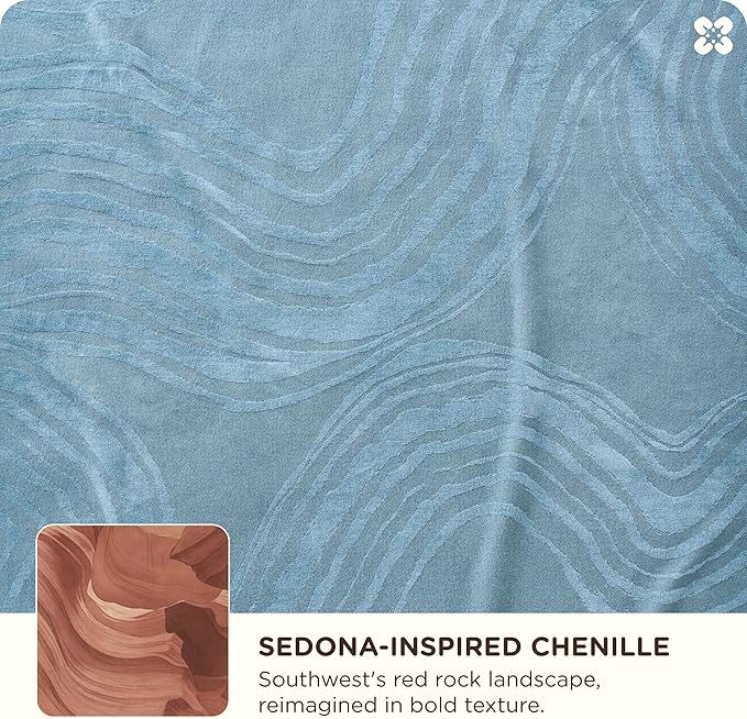 Bedsure 100% Cotton Throw Blanket for Couch - Chenille Woven Textured Blanket Gifts for Women, Cozy and Soft for All Seasons, Home Decor Boho Throw for Bed, Sofa, Tapestry, 50x60 Inches