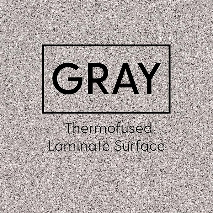 FDP Rectangle Activity School and Classroom Kids Table (30 x 72 inch), Chunky Toddler Leg, Adjustable Height 15-24 inches - Gray Top and Green Edge