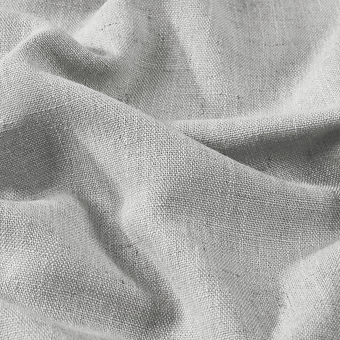 Vision Home Light Gray Pinch Pleated Full Blackout Curtains Linen Blended Room Darkening Curtain Panels 102 inch for Living Room Bedroom Thermal Insulated Pinch Pleat Drapes with Hooks 40" Wx102 Lx2