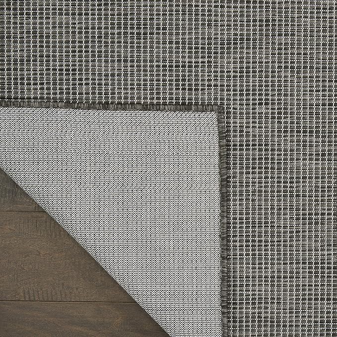 Nourison Home Positano 8' Runner Charcoal Fabric Modern Area Rug (8' Runner)